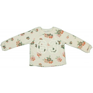 Толстовка ALIVE белая в цветочек для девочки 